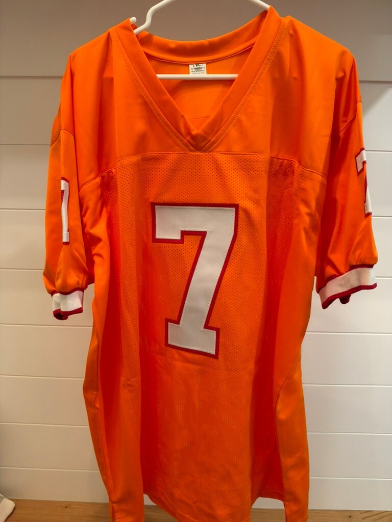 Bucky Irving Signed Buccaneers Creamsicle #7 Custom Jersey XL Beckett