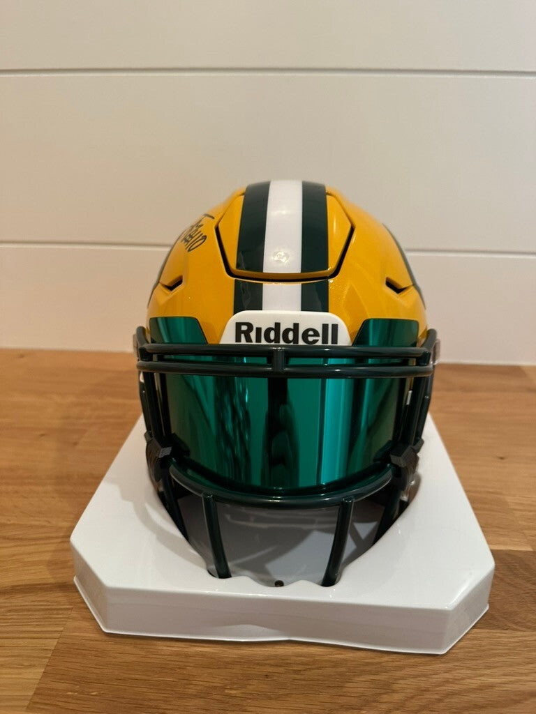 Jordan Love Signed Packers Riddell SpeedFlex MIDI Helmet Beckett Green Visor