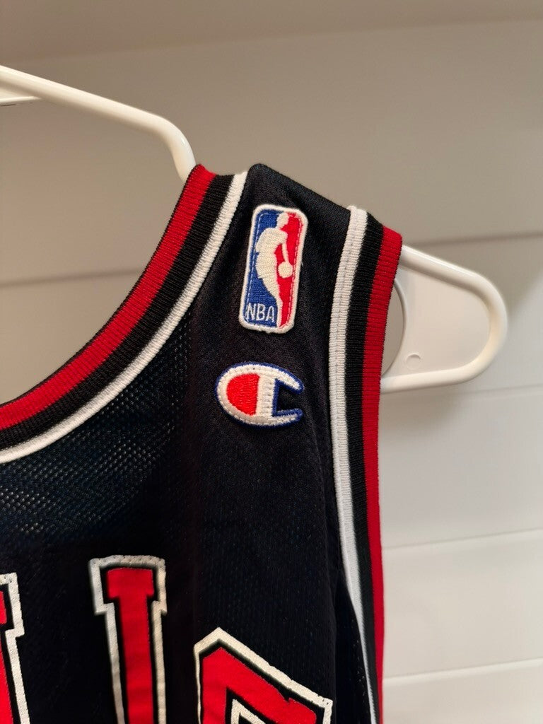 Michael Jordan Grant Hill Reversible Champion Jersey Bulls Pistons Size 48