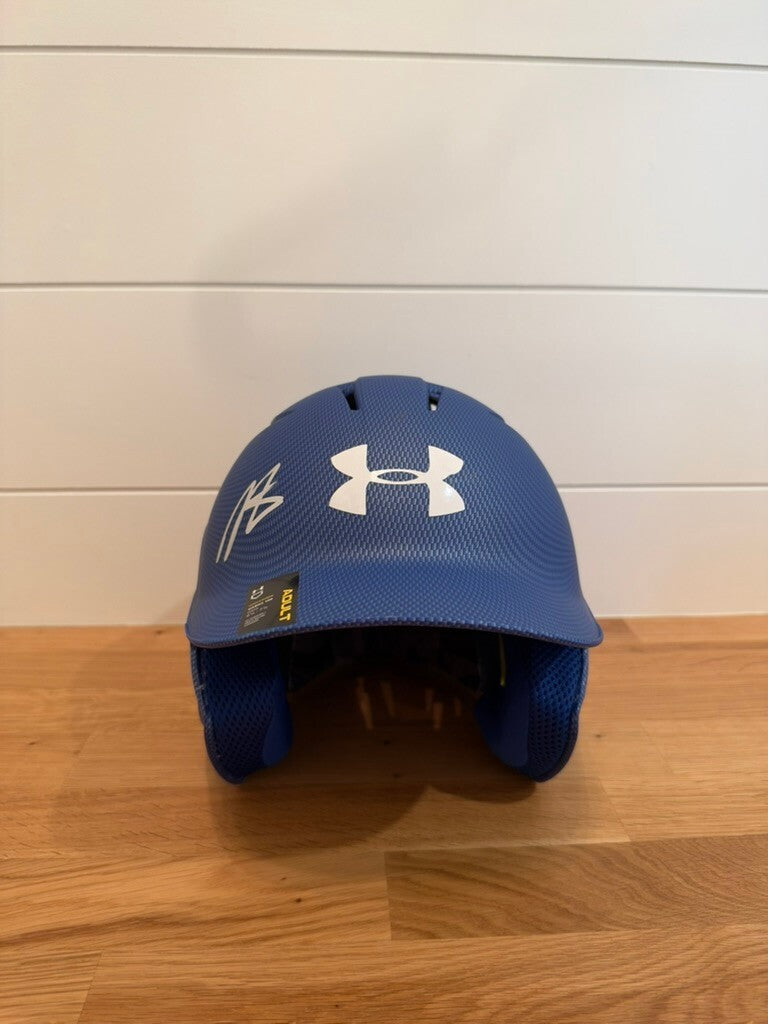 Dellin Betances Signed Under Armour Full Size Batting Helmet Leaf Witnessed