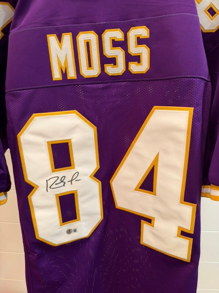 Randy Moss Signed Minnesota Vikings #84 Custom Jersey Beckett Witnessed
