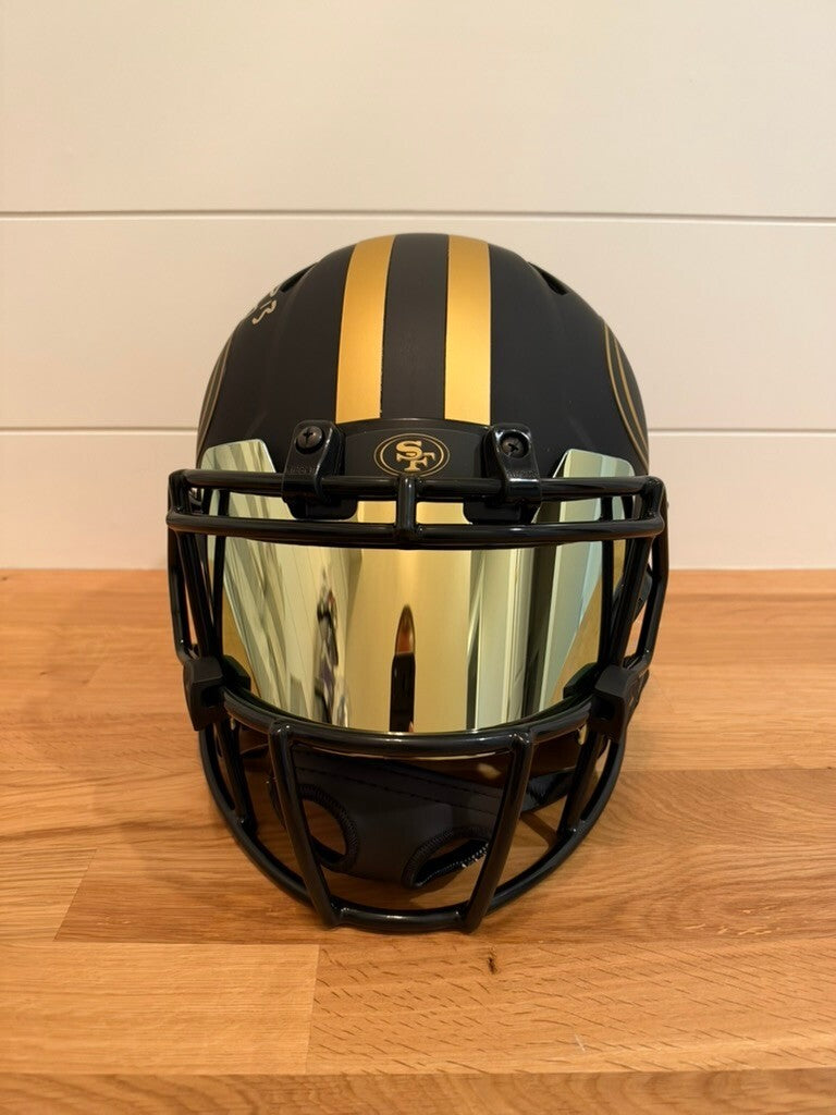 Brock Purdy Signed 49ers Eclipse Authentic Speed Helmet Gold Visor Beckett