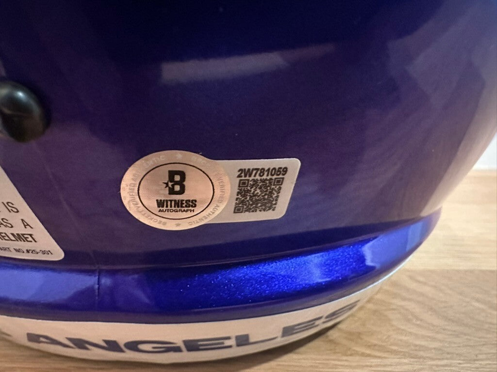 Aaron Donald Signed Rams Full Size Riddell Speed Replica Helmet Beckett Visor