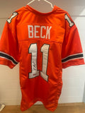 Carson Beck Signed Miami #11 Orange Jersey Beckett