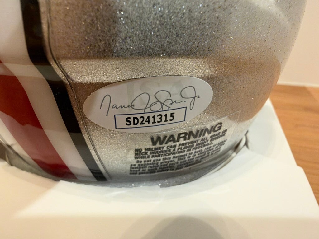 Arvell Reese Signed Ohio State Buckeyes Mini Helmet Black Visor JSA COA