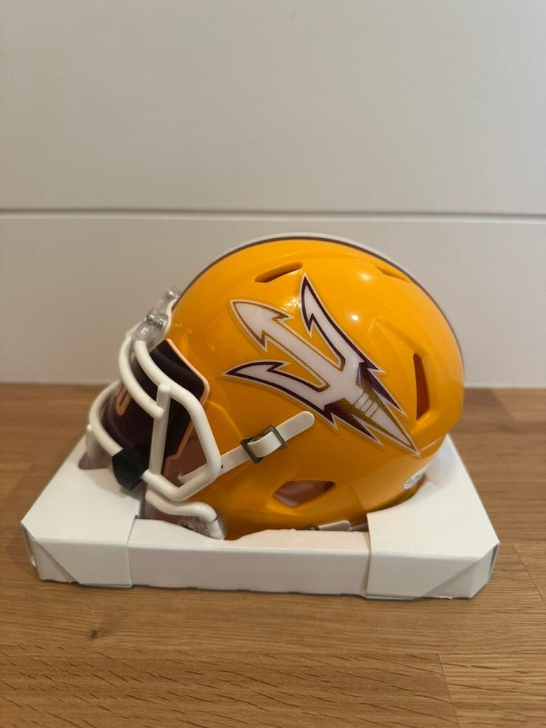 Cam Skattebo Signed Arizona State ASU Riddell Speed Mini Helmet JSA COA