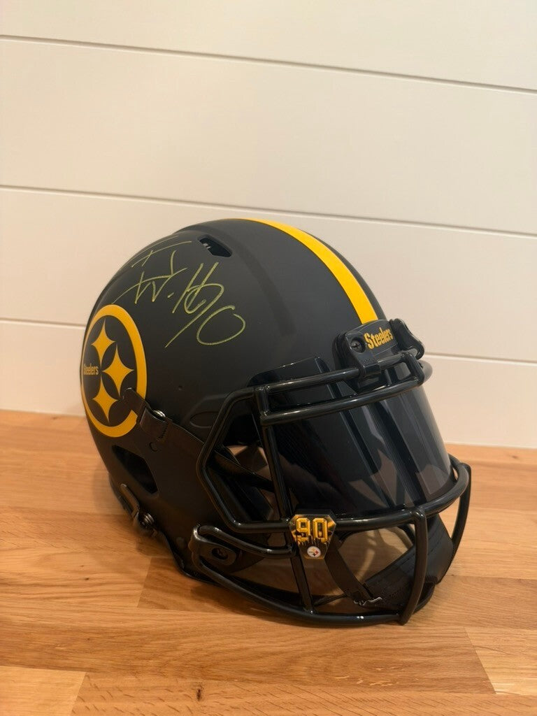 T.J. Watt Signed Steelers Eclipse Full Size Speed Helmet JSA With Visor