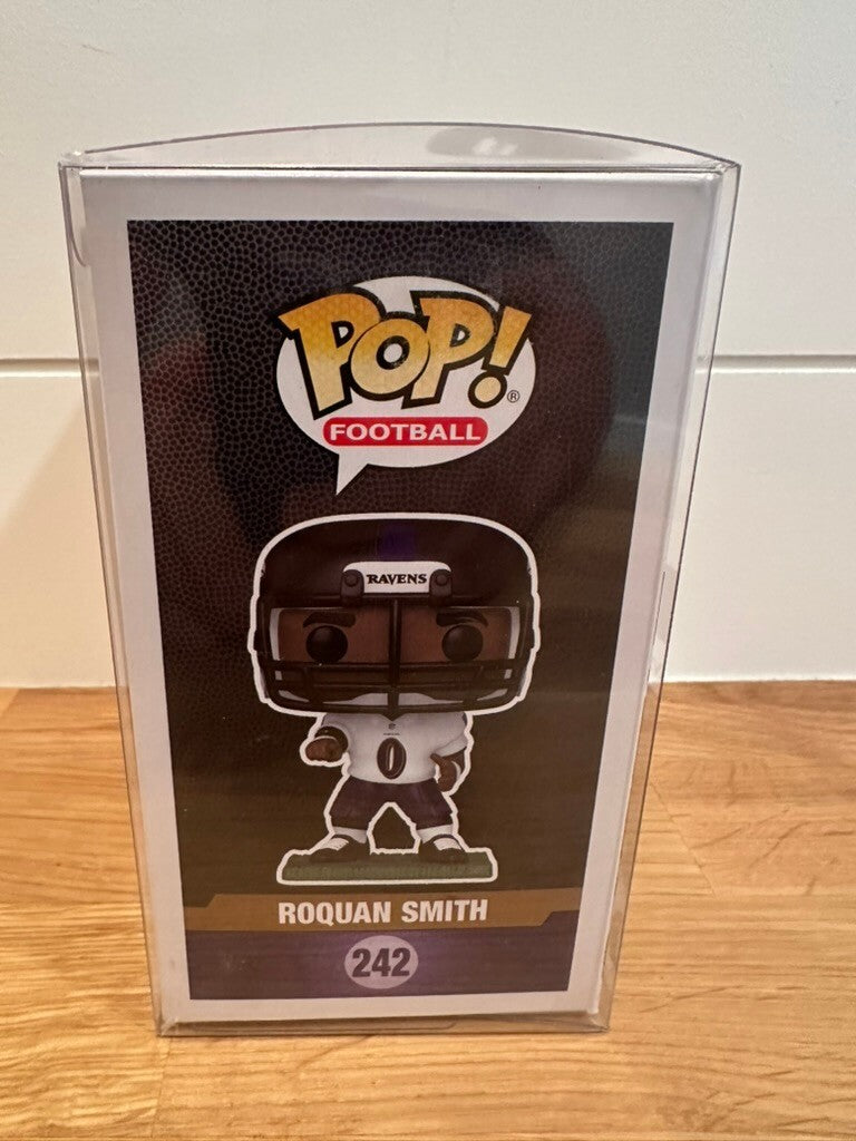 Roquan Smith Signed Funko Pop #242 Baltimore Ravens Beckett Witnessed