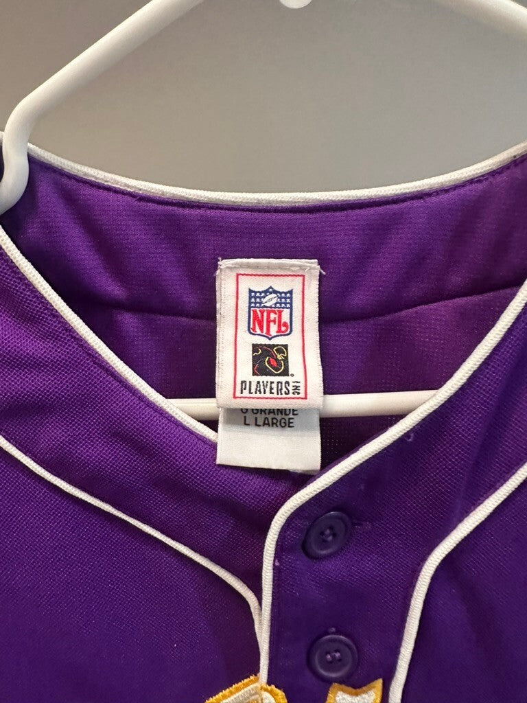 Daunte Culpepper Minnesota Vikings #11 Purple NFL Players Inc Baseball Jersey L