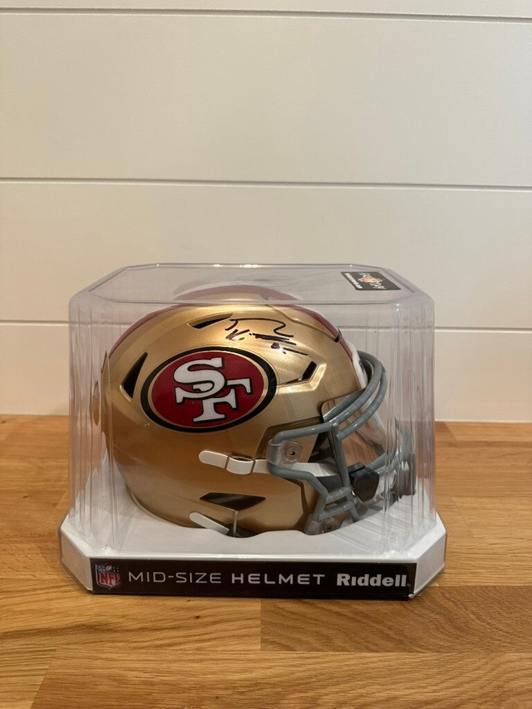 George Kittle Signed 49ers Riddell SpeedFlex MIDI Helmet Beckett Witness