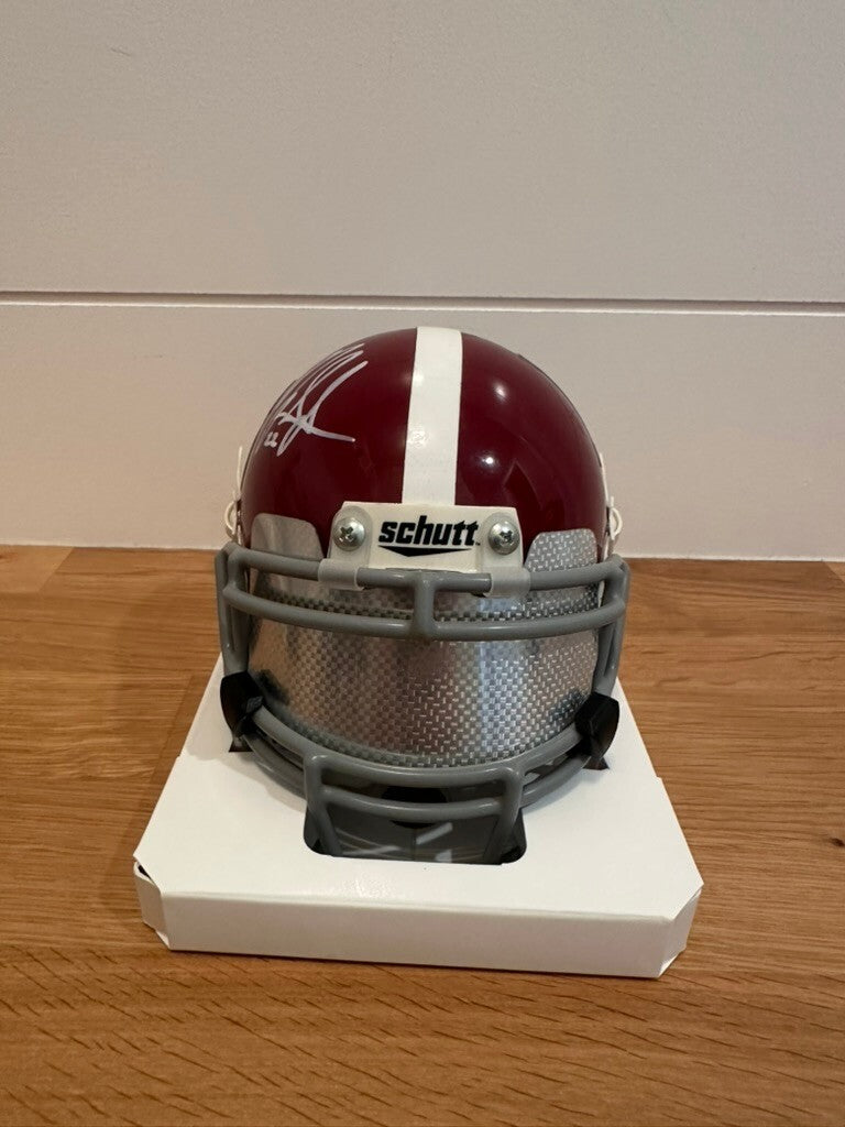 Mark Ingram Signed Alabama Schutt Mini Helmet Beckett Custom Visor
