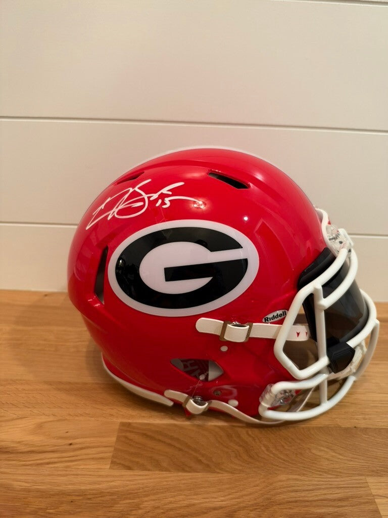 Carson Beck Signed Georgia Bulldogs Full Size Authentic Helmet BAS Witnessed