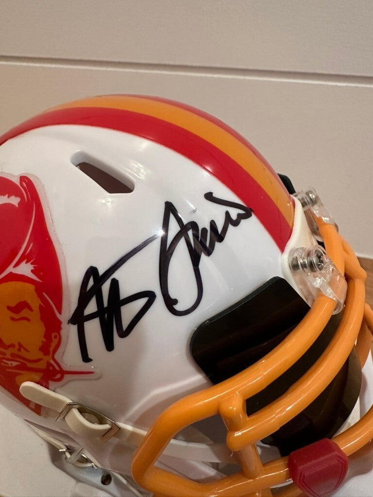 Steve Spurrier Signed Buccaneers Throwback Mini Helmet Metabilia Custom Visor