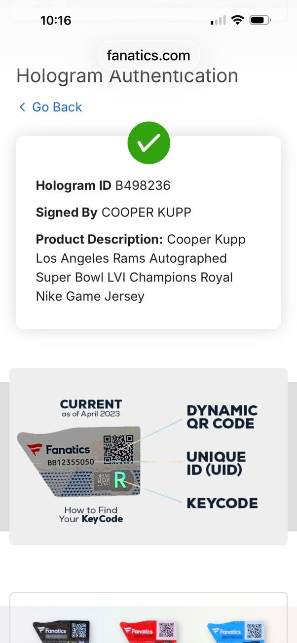Cooper Kupp Signed Rams Super Bowl LVI Jersey Fanatics Authenticated