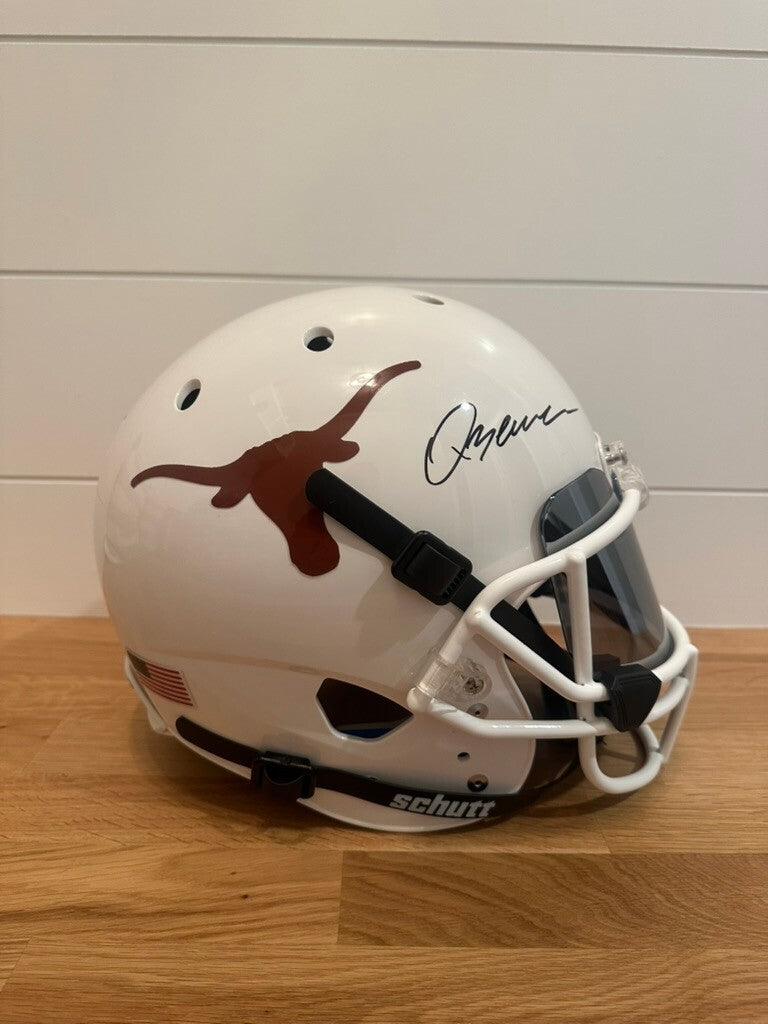 Quinn Ewers Signed Texas Longhorns Full Size Schutt Replica Helmet Beckett
