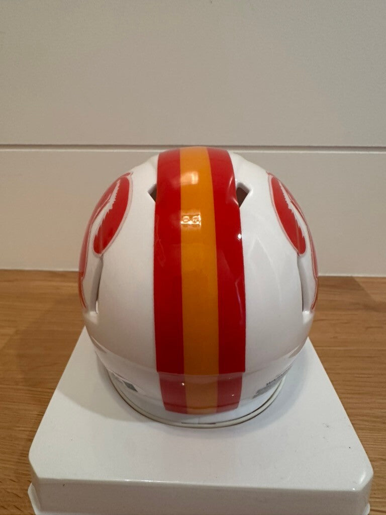 LeGarrette Blount Signed Buccaneers Throwback Mini Helmet Leaf Custom Visor