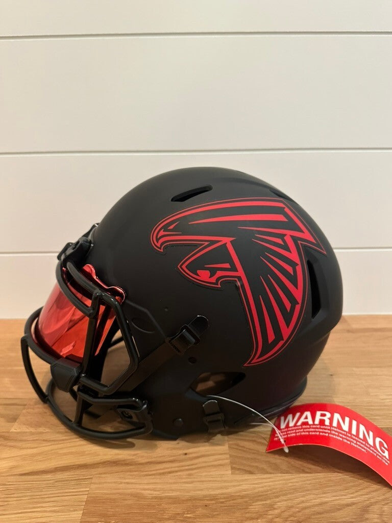Julio Jones Signed Atlanta Falcons Blackout Full-Size Helmet – Beckett Witnessed