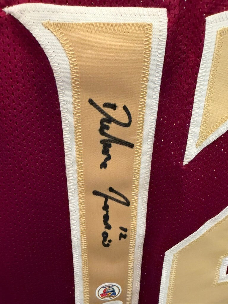 Deondre Francois Signed FSU Florida State #12 Garnet Custom Jersey JSA COA