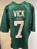 Michael Vick Signed Philadelphia Eagles Green Custom Jersey XL Beckett BAS