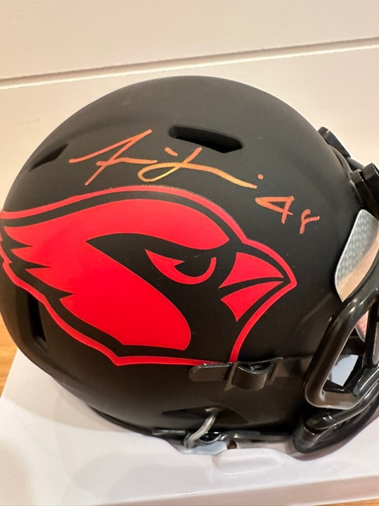 Isaiah Simmons Signed Cardinals Eclipse Mini Helmet Beckett Custom Visor