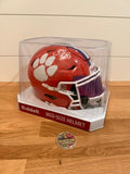 Brian Dawkins Signed Clemson SpeedFlex MIDI Helmet Beckett COA Purple Visor