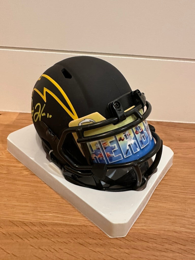 Justin Herbert Signed Chargers Eclipse Mini Helmet | Fanatics + Beckett