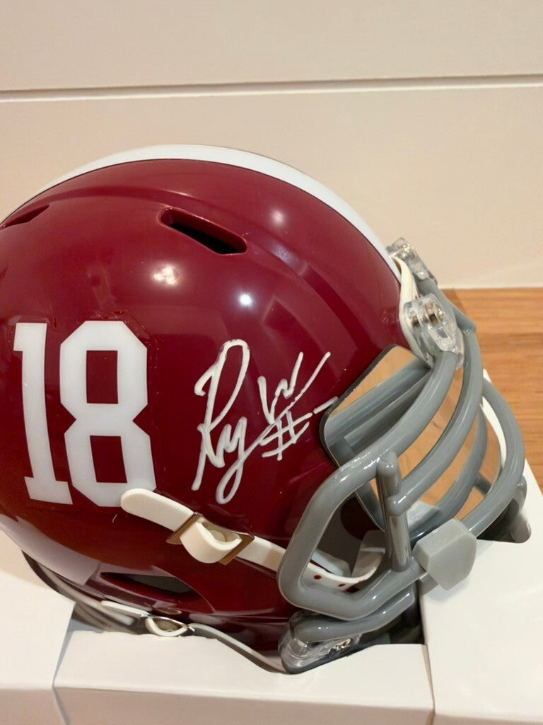 Ryan Williams Signed Alabama Crimson Tide Speed Mini Helmet Chrome Visor JSA