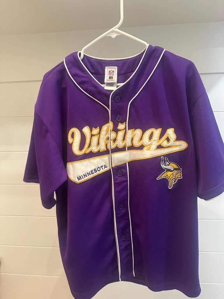 Daunte Culpepper Minnesota Vikings #11 Purple NFL Players Inc Baseball Jersey L
