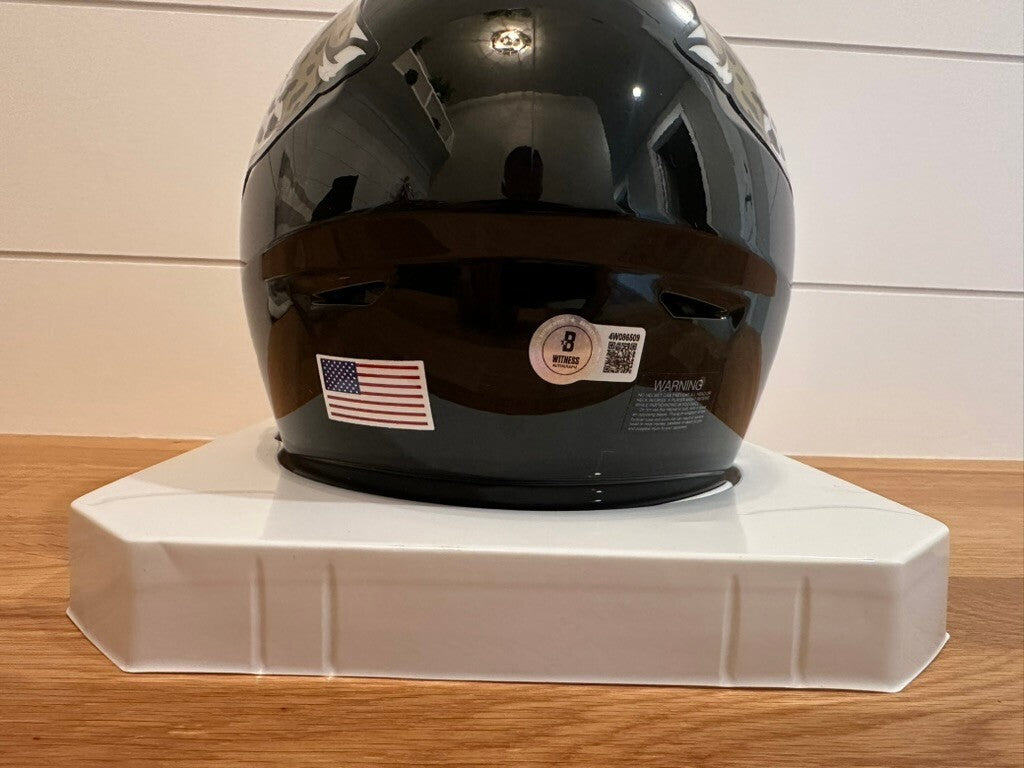 Travis Hunter Signed Jaguars SpeedFlex MIDI Helmet Beckett Teal Visor