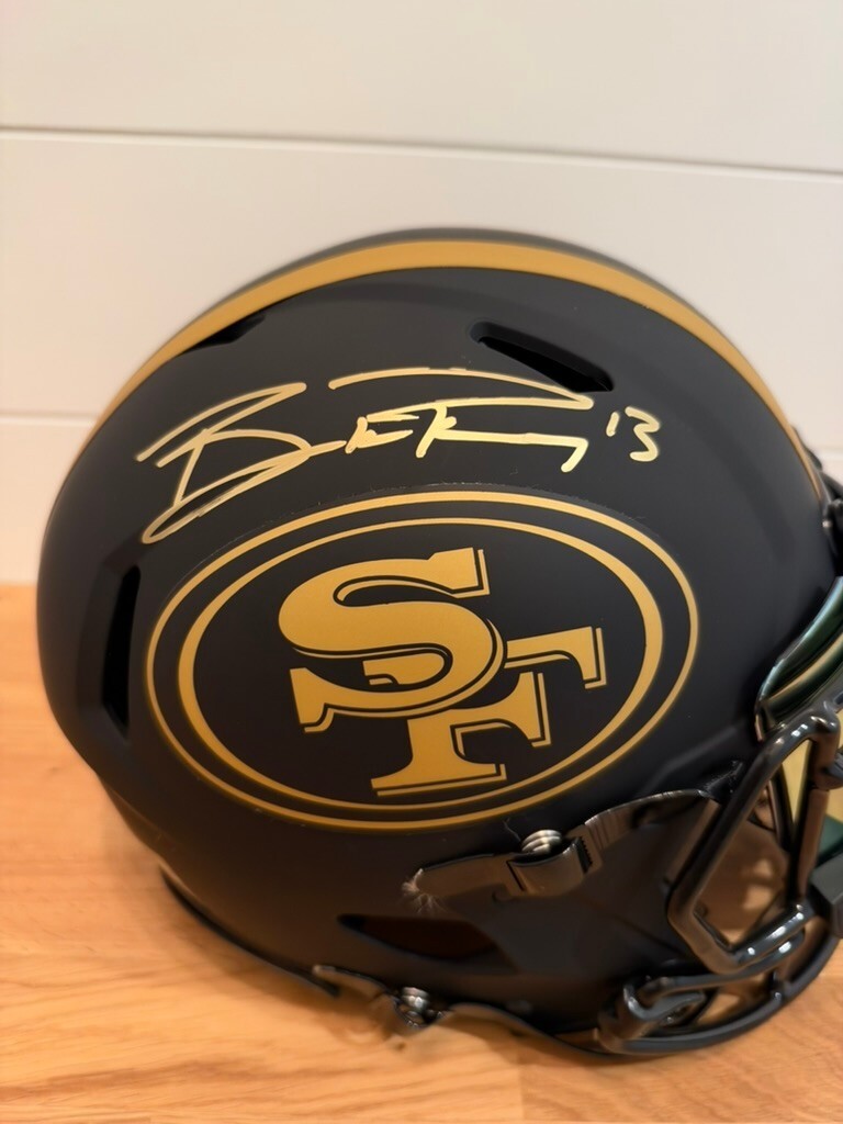 Brock Purdy Signed 49ers Eclipse Authentic Speed Helmet Gold Visor Beckett