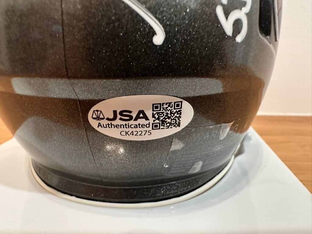 Martin Gramatica Signed Buccaneers Mini Helmet SB 37 Champs JSA Custom Visor