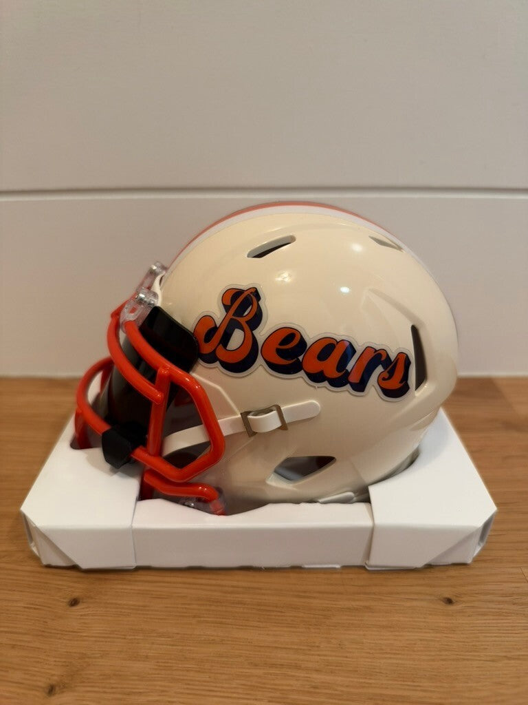 Mike Singletary & Dan Hampton Signed Bears Retro Speed Mini Helmet JSA V