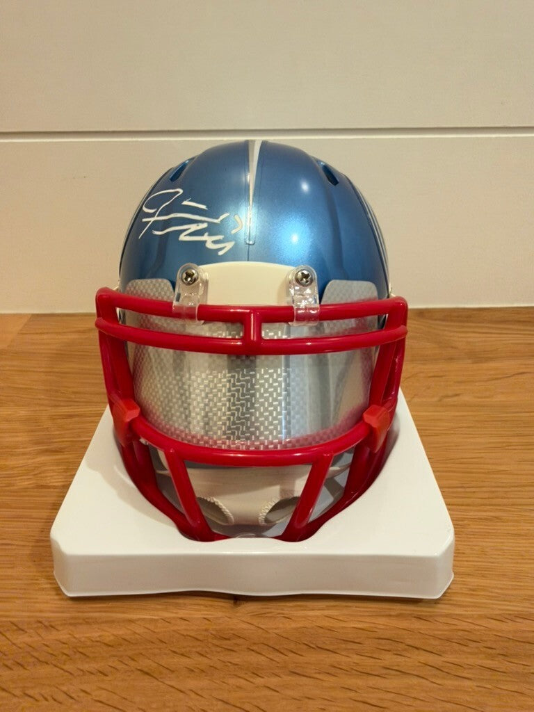 Ryan Tannehill Signed Titans Flash Speed Mini Helmet Beckett COA Custom Visor