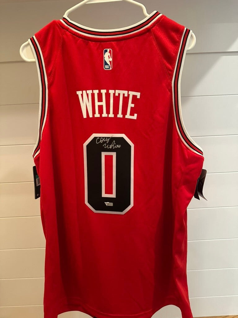 Coby White #0 Signed Chicago Bulls Nike Swingman Jersey Fanatics COA Sz 52