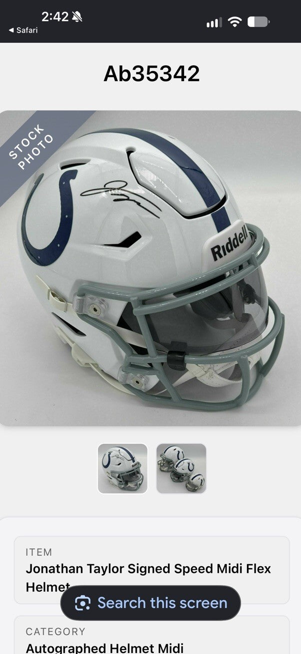 Jonathan Taylor Signed Colts Riddell SpeedFlex MIDI Helmet Metabilia Blue Visor