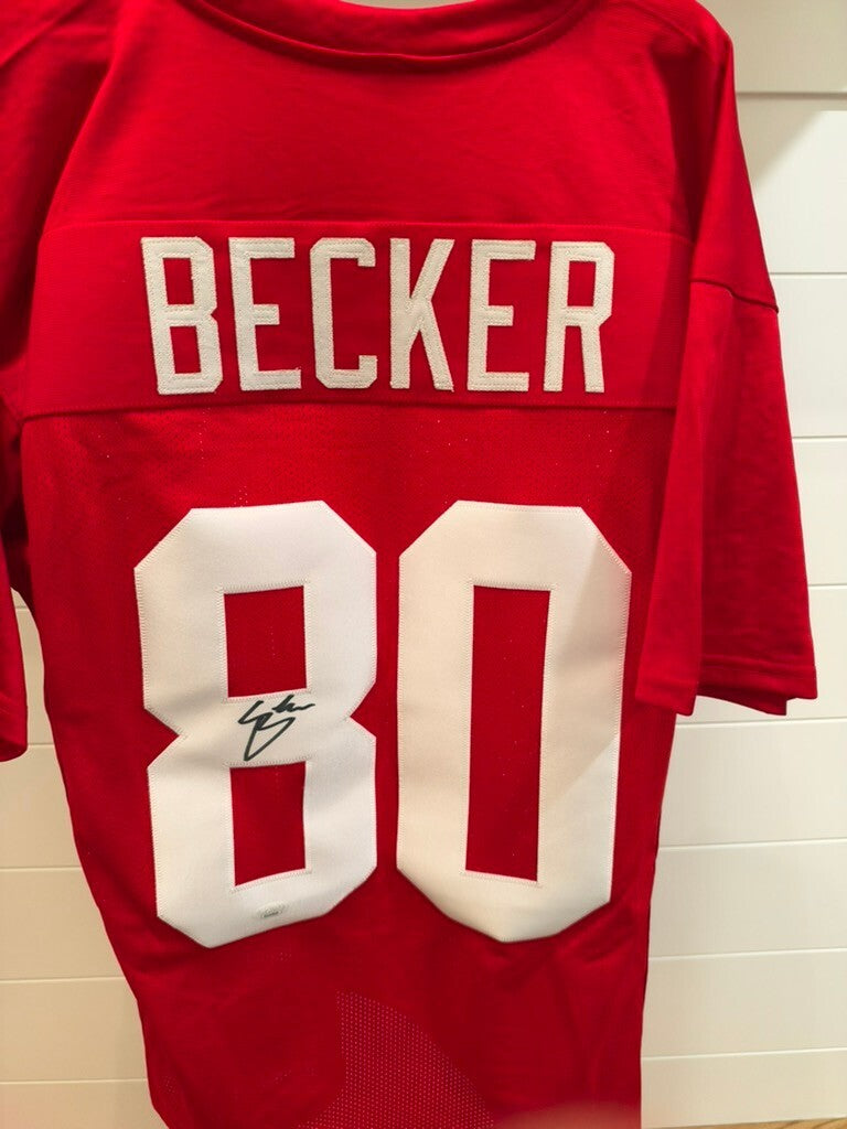 Charlie Becker Signed Indiana Hoosiers #80 Red Custom Jersey JSA Certified
