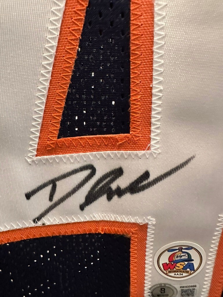 D'Andre Swift Signed Chicago Bears #4 Navy Custom Jersey Beckett BAS Witness