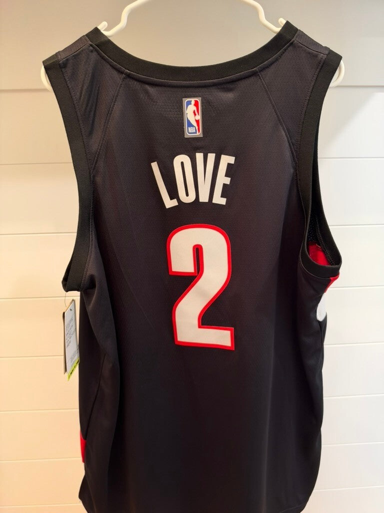 Caleb Love Portland Trail Blazers #2 Nike Dri-FIT Jersey Black Size 48 Large NWT