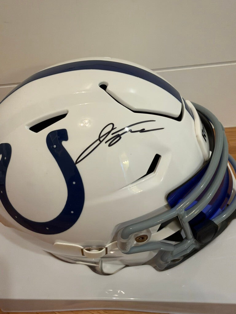 Jonathan Taylor Signed Colts Riddell SpeedFlex MIDI Helmet Metabilia Blue Visor
