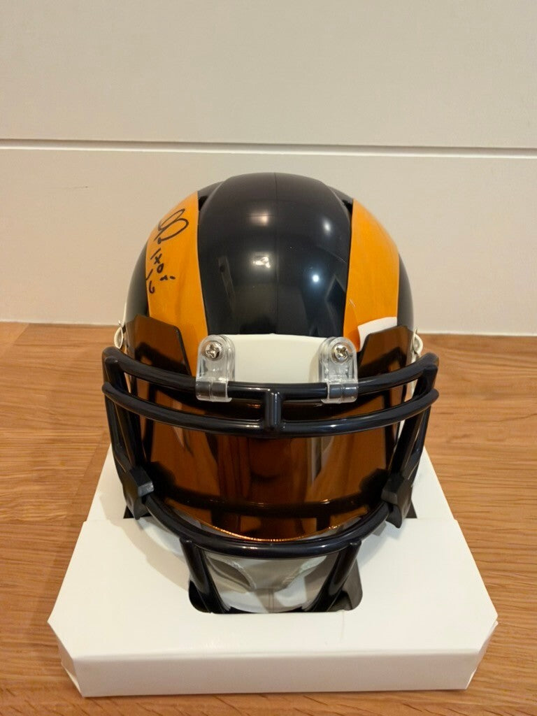 Orlando Pace Signed Rams Speed Mini Helmet HOF 16 TRISTAR COA Mirrored Visor
