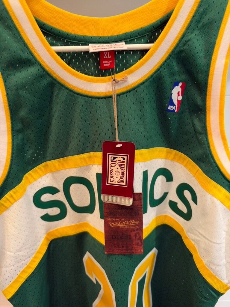 Gary Payton Signed Sonics Mitchell & Ness Jersey XL HOF 13 Fanatics
