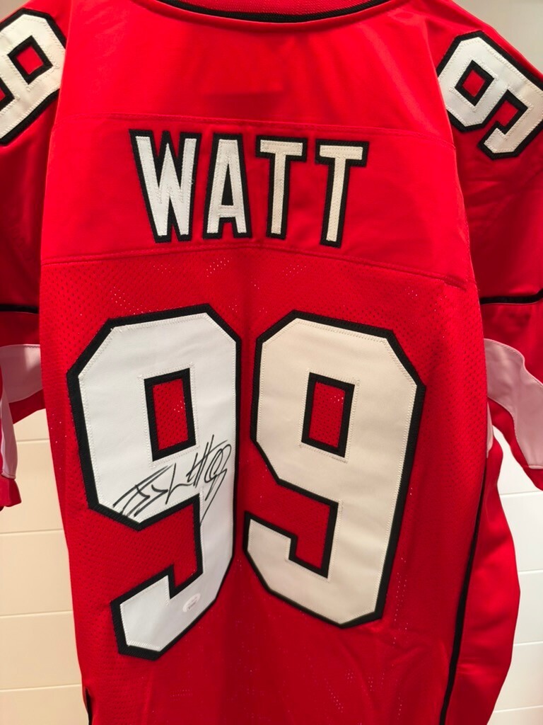 J.J. Watt Signed Arizona Cardinals #99 Red Custom Jersey JSA Witnessed