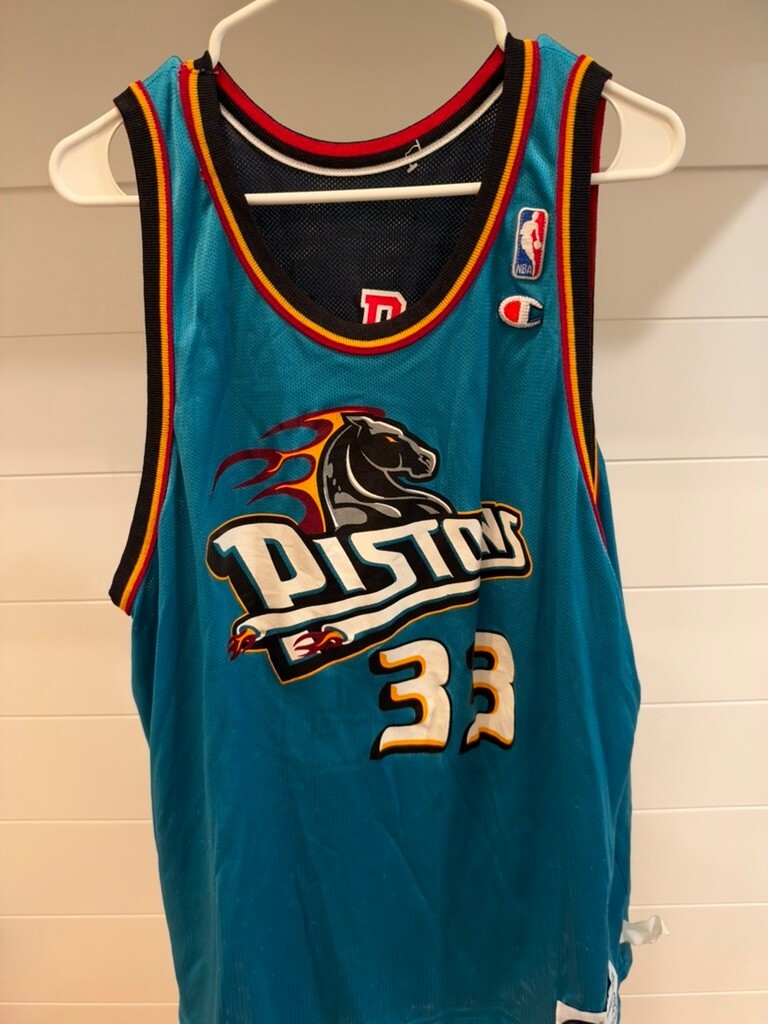 Michael Jordan Grant Hill Reversible Champion Jersey Bulls Pistons Size 48