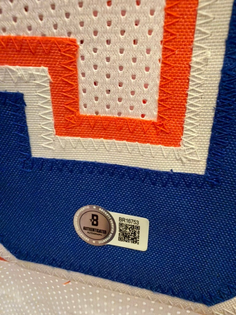 Tim Tebow Signed Florida Gators #15 White Custom Game Cut Jersey Beckett