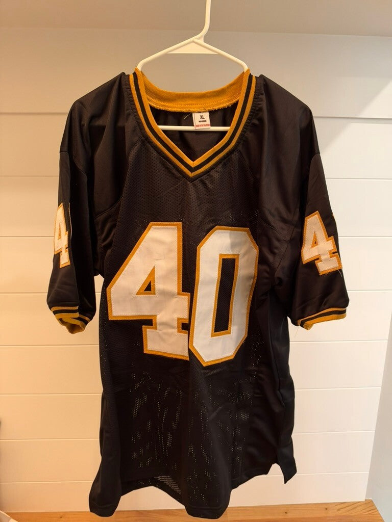Mike Alstott Signed Purdue Custom Jersey XL #40 A-Train Beckett Witnessed