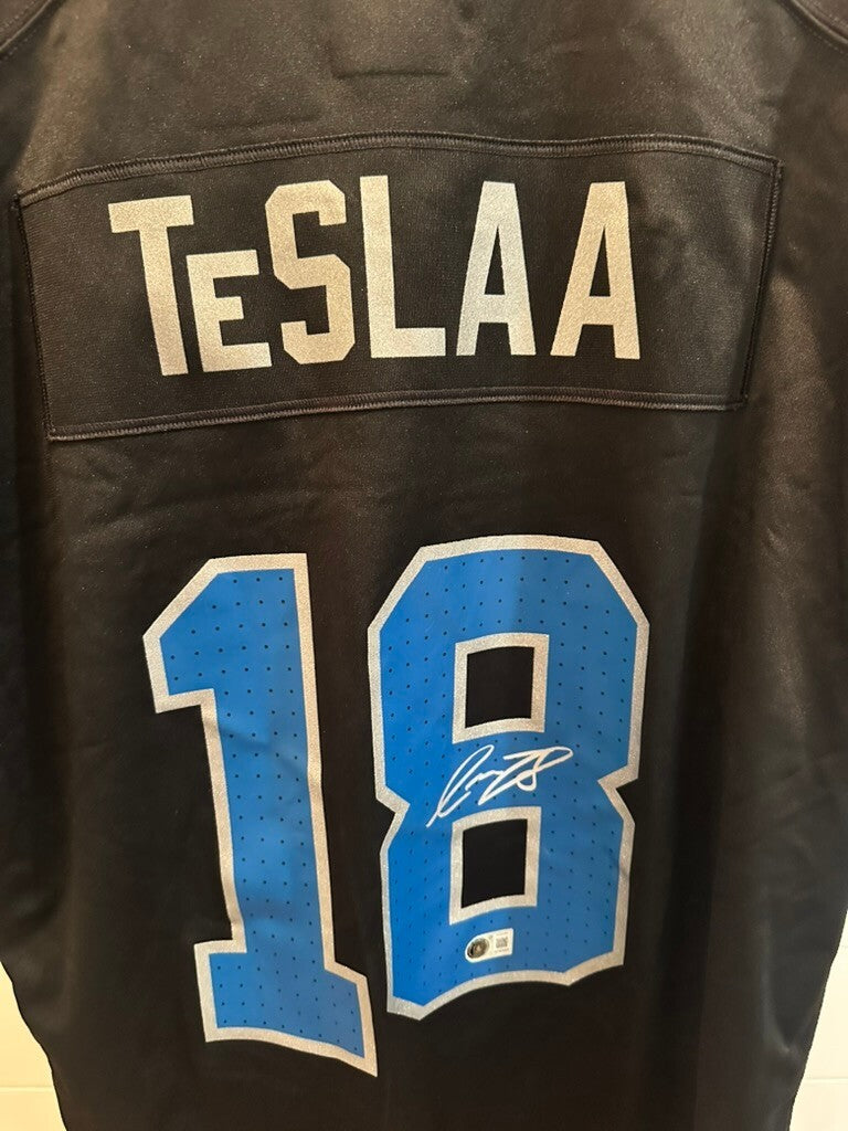 Isaac TeSlaa Signed Detroit Lions Nike Authentic Black Jersey XL – Beckett