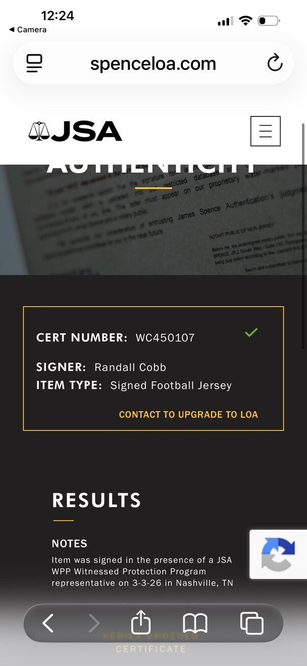 Randall Cobb Signed Packers #18 Jersey JSA