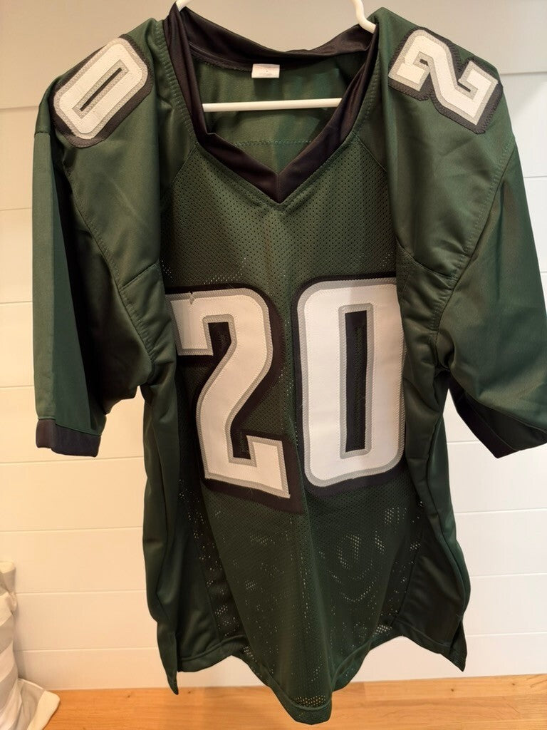 Brian Dawkins Signed Philadelphia Eagles #20 Green Custom Jersey Beckett