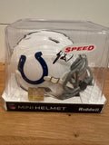 Edgerrin James Signed Colts Speed Mini Helmet Beckett Witnessed BAS Riddell
