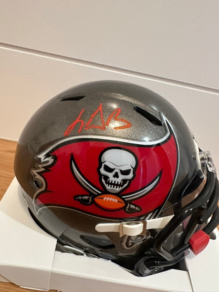 LeGarrette Blount Signed Buccaneers Speed Mini Helmet Leaf Custom Visor